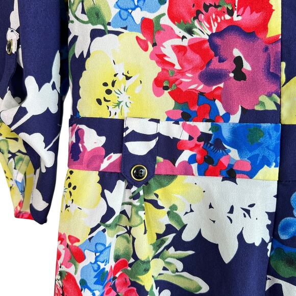 Yumi Kim Womens Liz Romper Blue Spring Bouquet Print Size L Cottage Fairy Boho - Picture 4 of 9